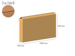 Cardboard box 1000x100x500 - with Flaps (Fefco 201) - 3-layer (3w)