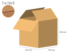 Cardboard box 100x100x100 - with Flaps (Fefco 201) - 3-layer (3w)