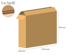 Cardboard box 1010x240x760 - with Flaps (Fefco 201) - Double Wall (5-layer)