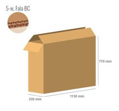 Cardboard box 1130x330x770 - with Flaps (Fefco 201) - Double Wall (5-layer)