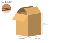 Cardboard box 380x350x445 - with Flaps (Fefco 201) - Double Wall (5-layer)