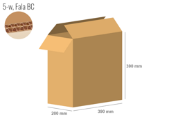 Cardboard box 390x200x390 - with Flaps (Fefco 201) - Double Wall (5-layer)