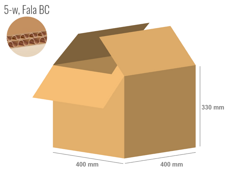 Cardboard box 400x400x330 - with Flaps (Fefco 201) - Double Wall (5-layer)