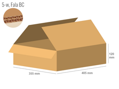 Cardboard box 405x355x120 - with Flaps (Fefco 201) - Double Wall (5-layer)