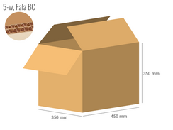 Cardboard box 450x350x350 - with Flaps (Fefco 201) - Double Wall (5-layer)