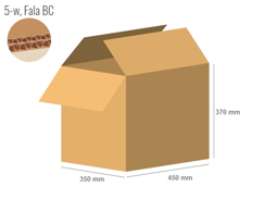 Cardboard box 450x350x370 - with Flaps (Fefco 201) - Double Wall (5-layer)