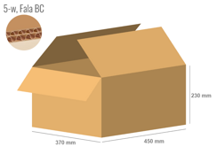 Cardboard box 450x370x230 - with Flaps (Fefco 201) - Double Wall (5-layer)