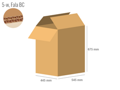 Cardboard box 545x445x675 - with Flaps (Fefco 201) - Double Wall (5-layer)