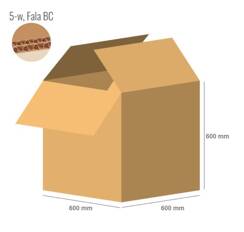 Cardboard box 600x600x600 - with Flaps (Fefco 201) - Double Wall (5-layer)