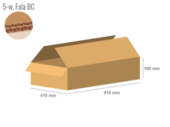 Cardboard box 810x410x180 - with Flaps (Fefco 201) - Double Wall (5-layer)