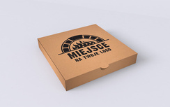 Pudełko kartonowe na pizzę 240x240x40 - Fasonowe Fefco 426