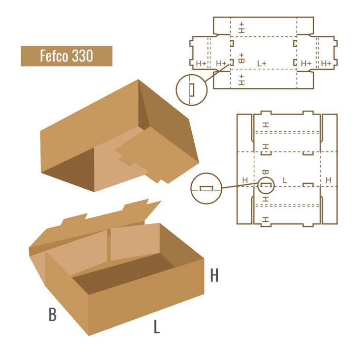 Box with flaps - FEFCO 201