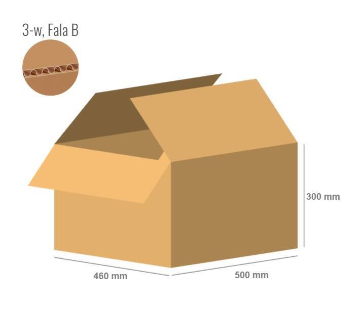 Cardboard box 500x460x300 - with Flaps (Fefco 201) - Single Wall (3-layer)