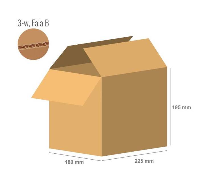 Cardboard box 600x200x300 - with Flaps (Fefco 201) - Single Wall (3-layer)