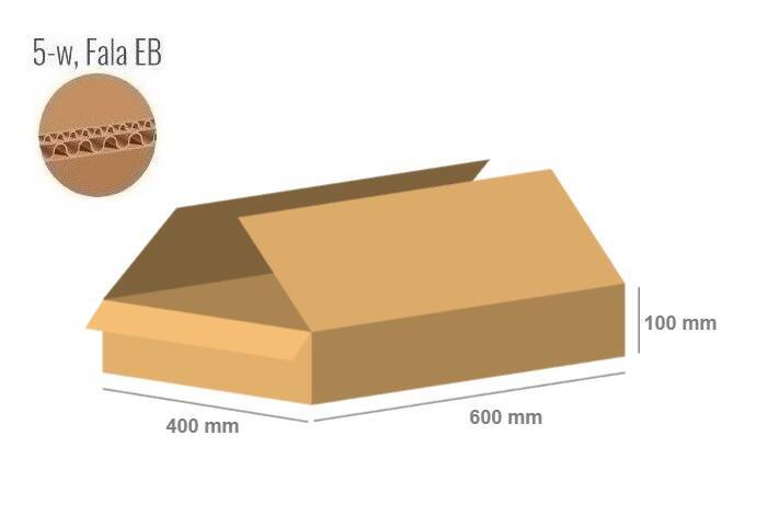 Cardboard box 600x400x100 - with Flaps (Fefco 201) - Double Wall (5-layer)