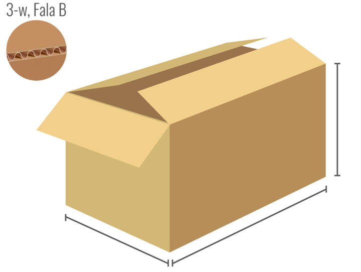 Pudełko kartonowe z tektury 3-warstwowej ★ zdefiniuj rozmiar wewnętrzny pudełka