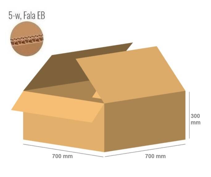 Pudełko z tektury 5-warstwowej 700x700x300 - Klapowe Fefco 201