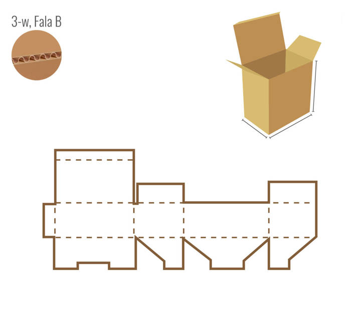 Sample of folding box - FEFCO 215