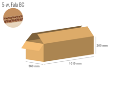 Karton 1010x360x260 - mit Klappen (FEFCO 201) - 2-wellig (5-Schicht)