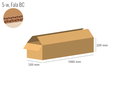 Karton 1060x320x220 - mit Klappen (FEFCO 201) - 2-wellig (5-Schicht)