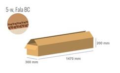 Karton 1470x300x200 - mit Klappen (FEFCO 201) - 2-wellig (5-Schicht)