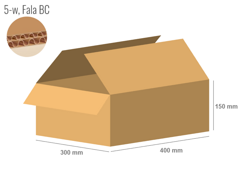 Karton 400x300x150 - mit Klappen (FEFCO 201) - 2-wellig (5-Schicht)