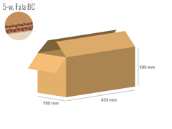 Karton 435x180x180 - mit Klappen (FEFCO 201) - 2-wellig (5-Schicht)