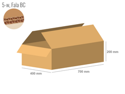 Karton 700x400x200 - mit Klappen (FEFCO 201) - 2-wellig (5-Schicht)