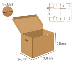 Pudełko fason transportowe z tektury 3W 330x240x240 mm
