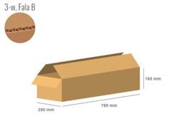 Pudełko kartonowe 785x250x165 - Klapowe Fefco 201