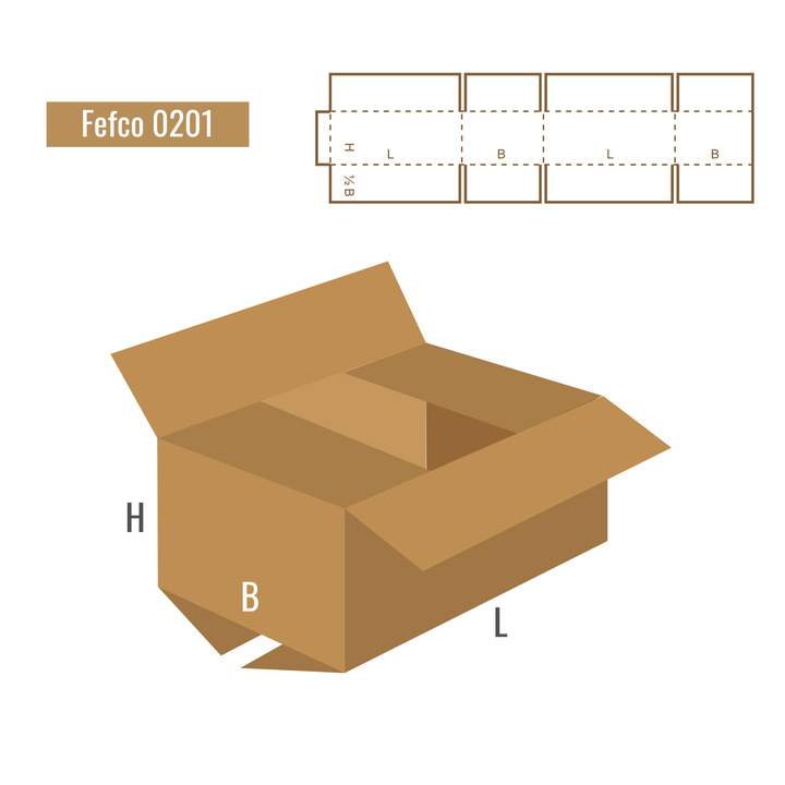 Karton mit Klappen - FEFCO 201