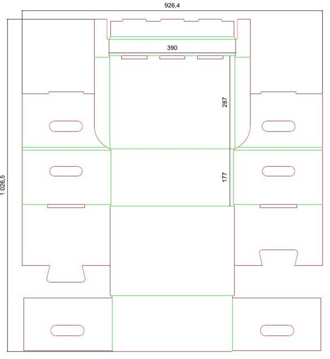 Pudełko fason transportowe z tektury 5W 390x290x180 mm