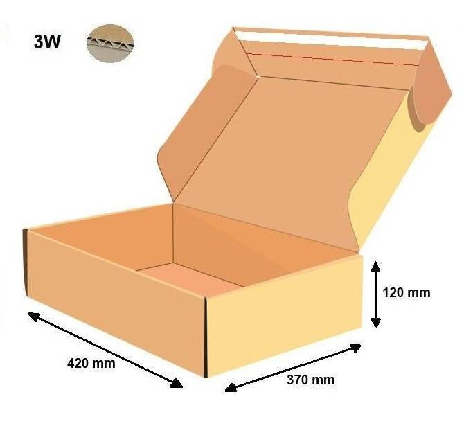 Pudełko fasonowe 420x370x120 - Fefco 427 BOX