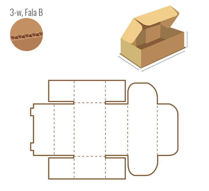 Sample of folding box - FEFCO 426