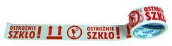 Taśma "OSTROŻNIE SZKŁO" 48mm/60yd akryl