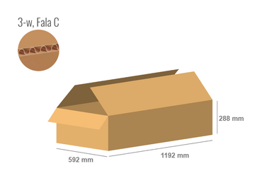 Pudełko kartonowe 1192x592x288 - Klapowe Fefco 201