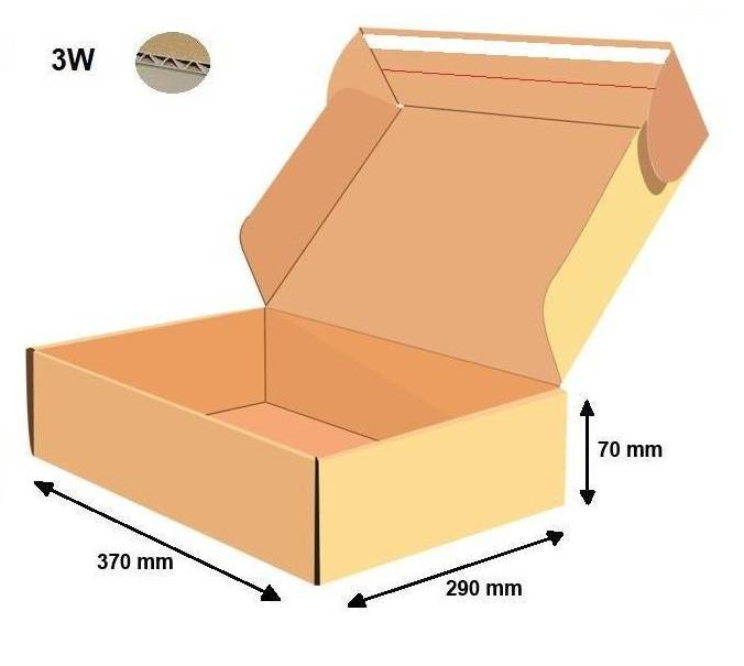 Pudełko fasonowe 370x290x70 - Fefco 427 BOX