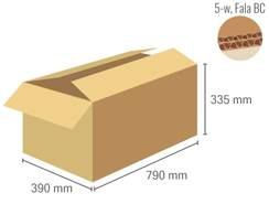 Karton 790x390x335 - mit Klappen (Fefco 201) - 5-Schicht (5w)