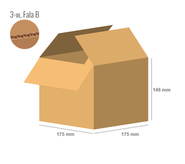 Pudełko kartonowe 175x175x146 - Klapowe Fefco 201