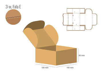 Pudełko fasonowe 100x100x50 - Fefco 426