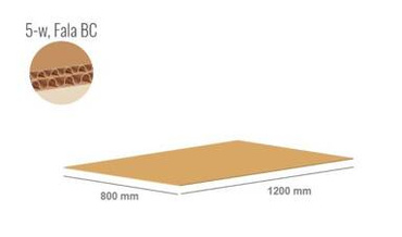 Przekładka tekturowa 5-warstwowa 1200x800 mm