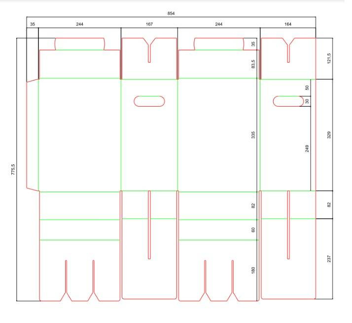 Pudełko transportowe na wino z tektury 3W 250x165x325 mm