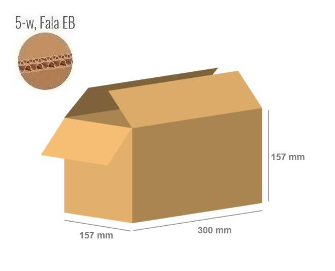 Cardboard box 300x157x157 - with Flaps (Fefco 201) - Double Wall (5-layer)