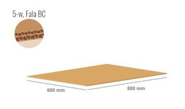Przekładka tekturowa 5-warstwowa 800x600 mm