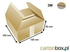 Pudełko kartonowe 195x195x65 - Klapowe - Wysyłka w 72h Box