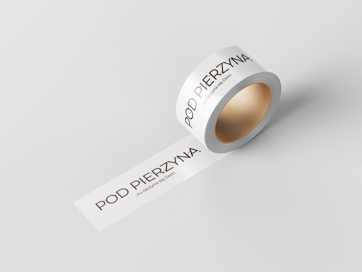 Taśma z nadrukiem LOGO 48mm/60m super kauczuk - 1 kolor