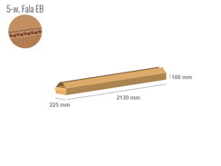 Karton 2130x225x100 - mit Klappen (FEFCO 201) - 2-wellig (5-Schicht)