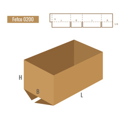 Pudełko klapowe - FEFCO 200