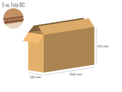 Pudełko z tektury 5-warstwowej 1045x320x555 - Klapowe Fefco 201