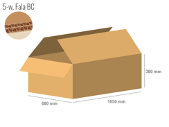 Pudełko z tektury 5-warstwowej 1050x680x380 - Klapowe Fefco 201